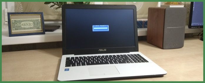 Ввод пароля в БИОС на ноутбуке Асус